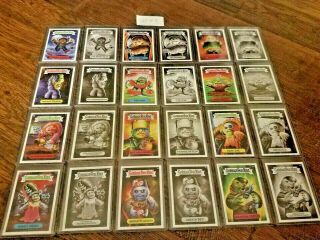 2019 Sdcc Gpk Complete 24 Sticker Card Set Garbage Pail Kids Universal Monsters