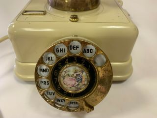 Vintage Antique Retro Rotary Handset Desk telephone European Style 1920s 2