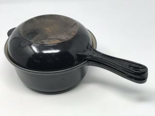 Le Creuset Cast Iron 18 Enamel 2 In 1 Saucepan Egg Skillet Black