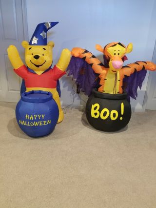 Airblown Inflatable Blow Up Pooh & Tigger Halloween Yard Disney