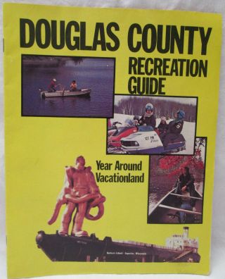 Vintage Douglas County Wisconsin Recreational Guide Brule River Lake Superior