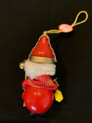 VINTAGE Steinbach Christmas ornament Germany Wood Santa Lantern Jeweled Hat RARE 4