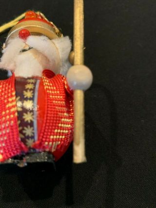 VINTAGE Steinbach Christmas ornament Germany Wood Santa Lantern Jeweled Hat RARE 6