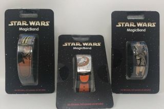 Disney Star Wars Magicbands - 3 Pack Of Luke,  Bb - 8,  & Rey