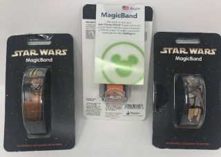 Disney Star Wars Magicbands - 3 Pack Of Luke,  BB - 8,  & Rey 3