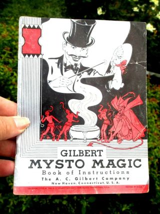 1938 Vintage Mysto Magic Tricks Instructions: A.  C.  Gilbert Company,  Haven Ct