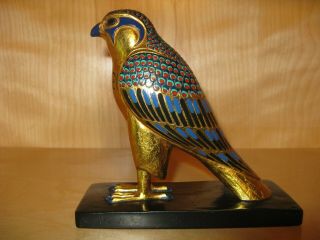 Artisans Guild International - Horus Falcon - Egyptian Gold Leaf Statue –