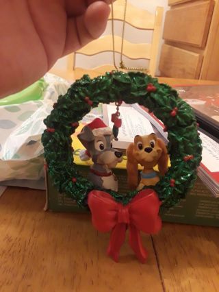 Disney Lady And The Tramp Christmas Tree Ornament Decoration Rare