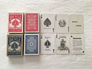 Two Decks Of Vintage Bicycle Playing Cards - Racer & Oak Leaf Back 1940s