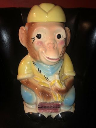 Vintage Jocko The Monkey Cookie Jar - Robinson Ransbottom Pottery