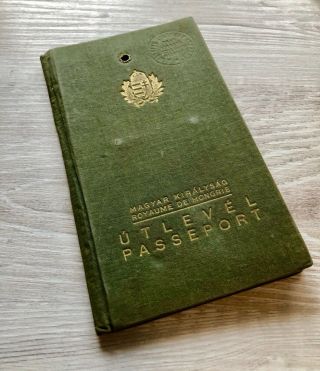 Rare Ww2 Hungarian Collectible 1939 - 1940 Passport Valid For Travel To Germany