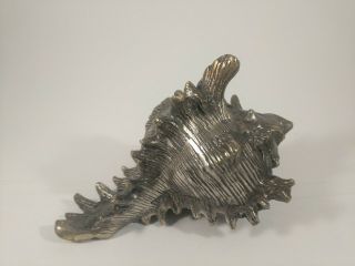 Vintage Metal Shell Conch Decor
