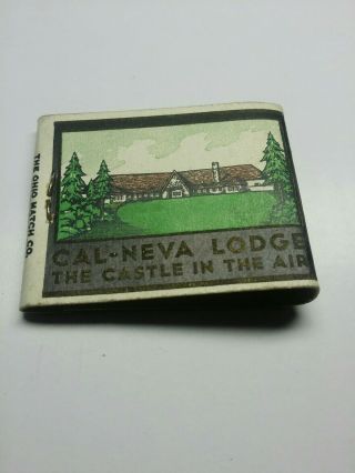 Cal - Neva Lodge Matchbook Vintage Cal - Neva Lodge Matchbook 1940s Lake Tahoe