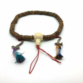 Handmade Tibetan Buddhist Yak Bone Mala Prayer Beads - With Bone Counters 12”