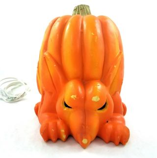 Vintage Trendmasters Halloween Foam Jack O Lantern Pumpkin Dragon Light 1995