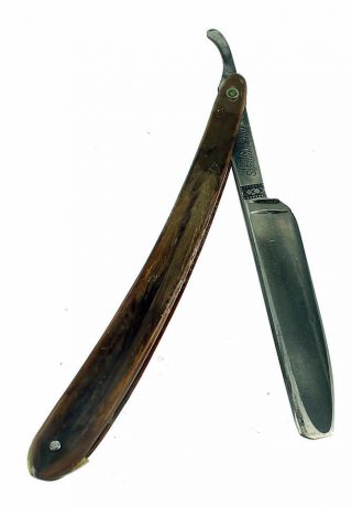 Antique Seneca Bros Phila Pa.  Straight Razor Shaving Blade German Made Faux Wood