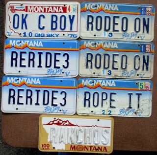 Ride " Em,  Rodeo Cowboy On 7 Mt Plates 1999/older,  Including Prison Oddity