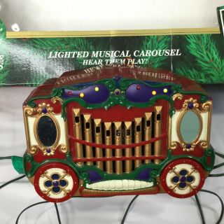 Vintage Mr Christmas Holiday Lighted Musical Carousel Horses Ornaments Repairs 3