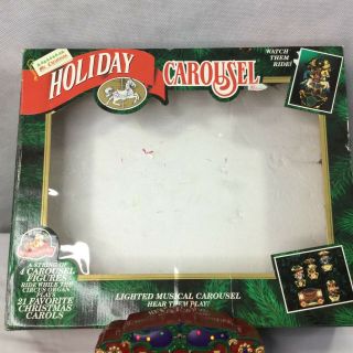 Vintage Mr Christmas Holiday Lighted Musical Carousel Horses Ornaments Repairs 4