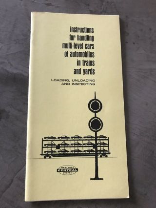 York Central System Instructions For Handling Automobiles 1965 (15 - 5)