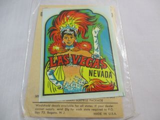 Vtg.  NOS Las Vegas Nevada Showgirl Souvenir Sticker Decal Impko Co. 2