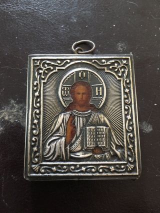 Antique Imperial Russian 84 Silver Icon