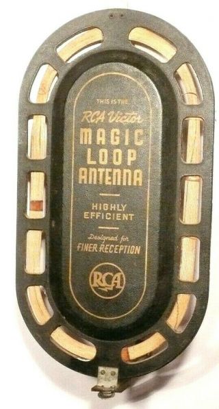 Vintage Rca Victor 110k Radio: Magic Loop Antenna W/ Holder