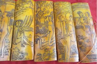 Antique Western Art Shunga Erotic Collectible Exquisite Bone Meal Book