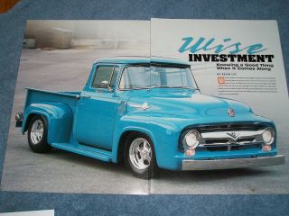 1956 Ford F - 100 Custom Cab Article " Wise Investment "