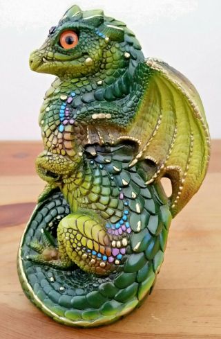 Windstone Editions Green Young Dragon (retired) 504 - G Pena 