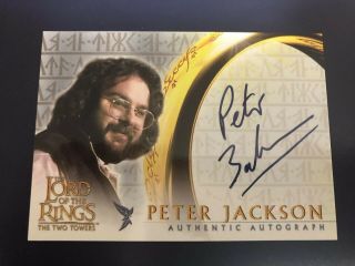 Lotr Two Towers Peter Jackson Topps Autograph Card