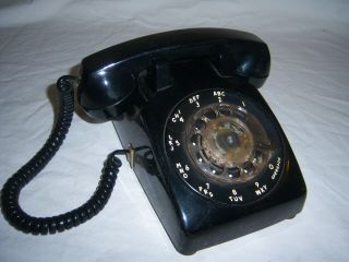 Vintage Antique Stromberg Carlson Black Rotary Desk Telephone Model 500dm Phone