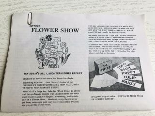 ‘THE FLOWER SHOW’ BY SUPREME MAGIC RARE CONJURING MAGICIAN CHILDRENS PROP 3