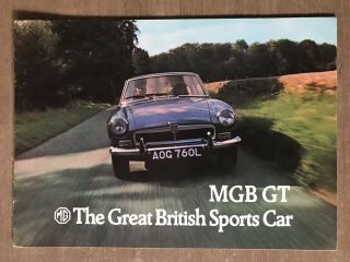 1973 Mg Mgb Gt British Sales Brochure