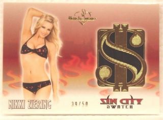 2013 Benchwarmer Vegas Baby Sin City Swatch Card - Nikki Ziering 