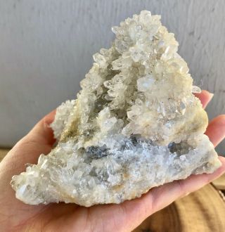 Sparkly Self - Standing All - Sided Crystal Quartz Cluster on Matrix 510 grams 3