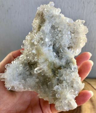 Sparkly Self - Standing All - Sided Crystal Quartz Cluster on Matrix 510 grams 4