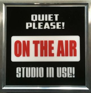 Large 12x12 Radio Broadcast On Air Studio Lighted Sign Light 120 Volts Buy Now