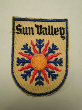 Vintage Sun Valley Ski Resort Sew On Patch - Sun Snowflake Retro Logo Art