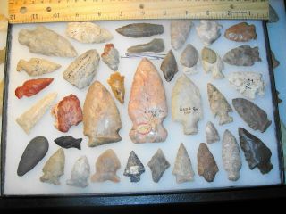 Frame Arrowheads Indian Artifacts From N.  Central States Missouri Illinois India