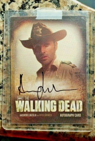 Andrew Lincoln Rick Grimes 2013 Cryptozoic The Walking Dead Autograph Card A1 S3