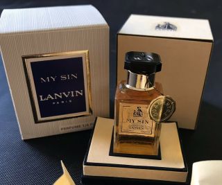 Stunning Rare Vintage Lanvin Parfume Perfume My Sin 1/4 Oz Bottle