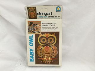 Vintage Open Door Baby Owl String Art Kit 5” By 7”