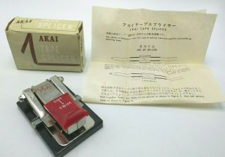 Akai 1/4 Inch Audio Reel To Reel Tape Splicer As - 3 And Instructions