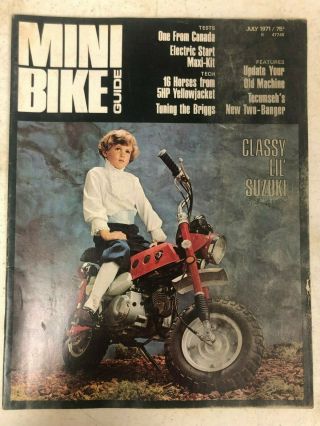 Six (6) Mini Bike Guide Magazines Feb 1970 Jan Feb Jul Nov Dec 1971 Issues