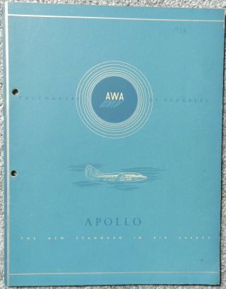 Armstrong Whitworth Apollo 20 Page Promo / Profile Brochure 1948