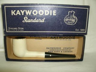 Vintage /antique Kaywoodie Standard Smoking Pipe With Orignal Box