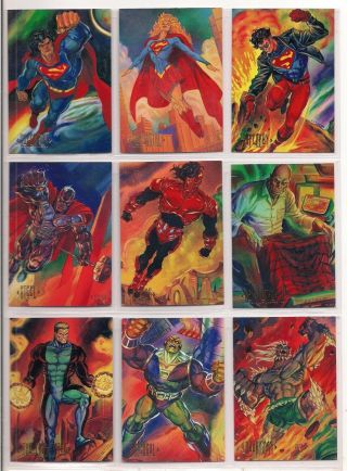 1994 Dc Master Series Complete 90 Card Set Nm - Superman,  Batman