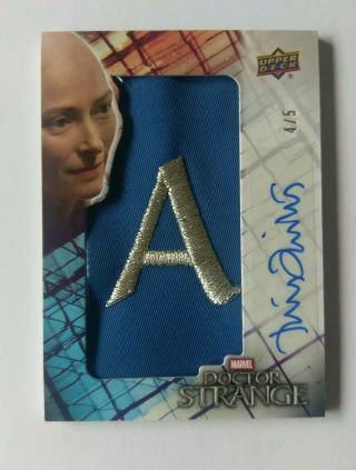 Doctor Dr Strange Autograph Letter " A " Patch Card Tilda Swinton Lpts - 10 4/5