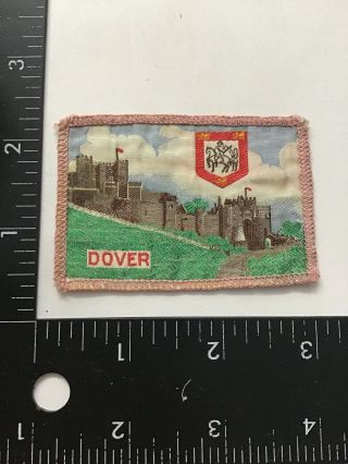 Vtg Dover Belgium Travel Souvenir Sew - On Patch Emblem Badge